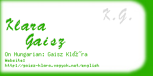 klara gaisz business card